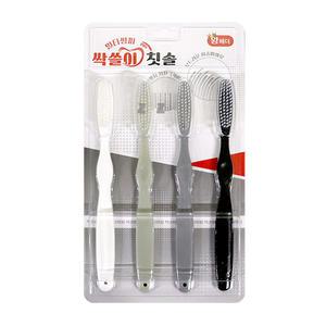 일타쌍피 싹쓸이칫솔 4P-PP 왕헤더 이중미세모 칫솔