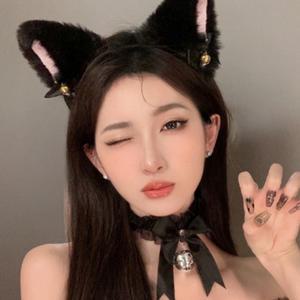 고양이 머리띠 왕방울머리띠 여성 할로윈 캣 악세사리