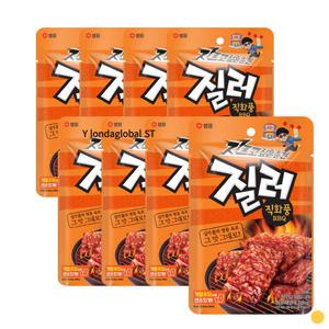 질러 직화풍 비비큐 육포 안주 어른 간식 30g 8개
