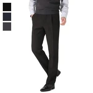 남자 겨울 원턱 기모 정장바지 홀수사이즈구비 LV-SPK-5401-블랙