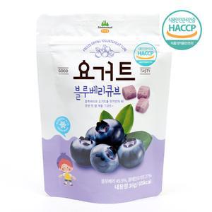 산마을 동결건조 과일칩 건조칩 요거트 블루베리 큐브 16g 5개