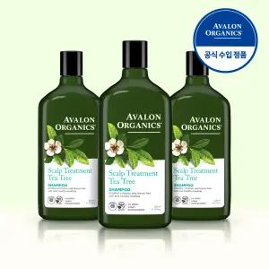 [여름특화] 아발론오가닉스 유기농 티트리 샴푸 325ml 3개 천연성분 약산성 탈모 비듬