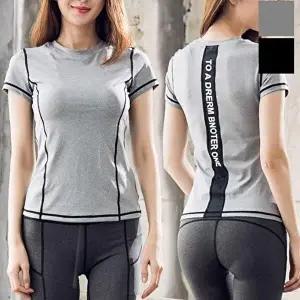 [셀러허브 패션][JHQS9320_4B](내꺼찜) 요가복 세로 여자 허리 반팔티