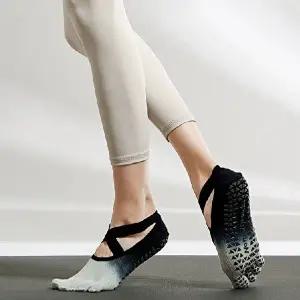 여성 요가 삭스 필레테스 논슬립 발가락 투톤 양말-WD3F569