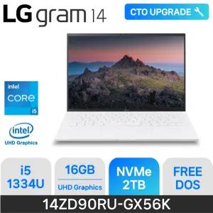 ND LG전자 그램14 - 14ZD90RU-GX56K (RAM 16GB / NVMe 2TB / FreeDOS)