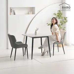 [/착불배송] 블룸 24T 유광 850 저소음 포세린 세라믹 2인 식탁 세트 (식탁+의