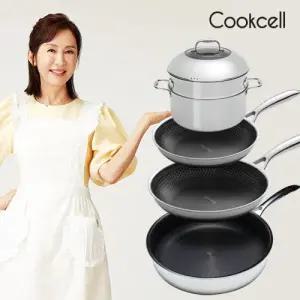 전인화  블랙큐브 더블코팅 IH 스텐프라이팬 세트