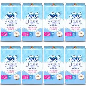 쏘피 바디피트 천연코튼 라이너 320개 대용량 소피 팬티라이너 생리대 일반