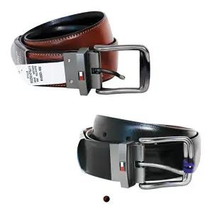 [타미힐피거]타미힐피거 남성 가죽 양면 벨트 11TL01XZ33