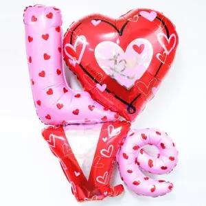 LOVE 호일풍선/귀여운/은박/파티/풍선/핑크/레드/여아/생일/헬륨/러브/레터/하트/장식/알파벳/대형/이벤트