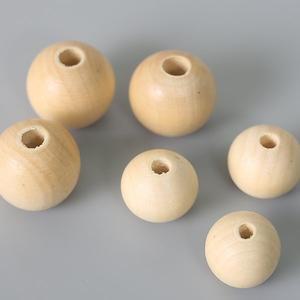 [펠트친구]우드볼 (나무구슬)(6개) 1634 / 마크라메 우드비즈 목구슬 원목구슬 공예