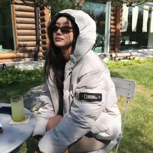 내셔널지오그래픽 N244UDW922 후드 헤론 구스 다운 점퍼 BEIGE