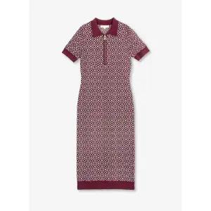 [마이클코어스][정가 500000원] 풀라드 집업 폴로 미디 원피스 JF482O5FJL1610