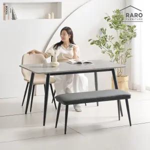[/착불배송] 라네드 1400 포세린 양면 세라믹 4인 식탁 세트 (식탁+의자2+벤치1