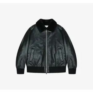 시어링 패딩 가죽점퍼 블랙(PHGDX9004)