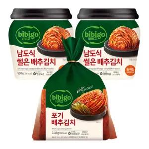 lTVl비비고 포기배추김치 3.3KG+남도식썰은배추김치500G(용기) 2개