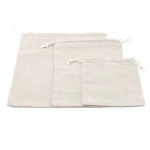 주머니 린넨 파우치 광목천 20x25