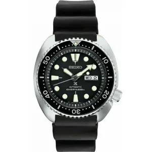 Seiko 세이코 [세금포함] [정품] Men Prospex 자동 다이버 블랙 다이얼 실리콘 스트랩 시계 SRPE93 명품시