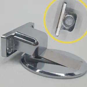 무타공 방문 바닥용 도어스토퍼 안전 고정 실버