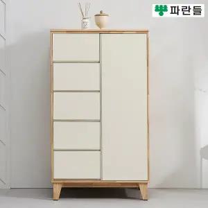 [착불배송] 파란들가구 800 전면화이트 고무나무원목 듀오 원목옷장