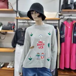 베네통/애플아울렛/모 100% 숲속 인타샤 라운드 니트/BAKP50461