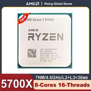 AMD Ryzen 7 5700X 신제품 R7 3.4 GHz 8 코어 16 스레드 CPU 7NM L3 = 32M 100 000000926 소켓 AM4, 쿨러