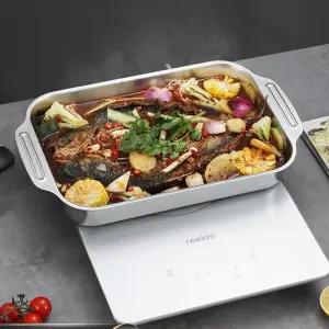 사각 인덕션 전골 뚜껑 냄비 스텐 뚜껑 어묵탕 버너 2중