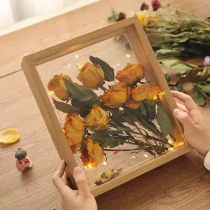 꽃다발말리기 드라이플라워 액자 DIY 핸드메이드 말린꽃 보존 선물 케이스