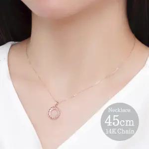 14K GOLD 로즈골드 체인 금 목걸이_클레오 45cm