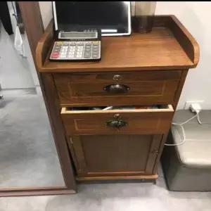 원목 포스기 테이블 카페 프론트