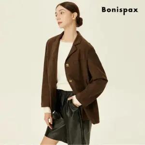 [보니스팍스] 스웨이드 오버핏 블레이저 자켓 (XP9JK005M0)