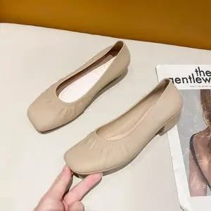 여성 2컬러 베이직 직장인 셔링 아쿠아 방수 구두