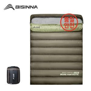 BISINNA 2 인 캠핑 슬리핑 백 사계절 야외 여행 하이킹을위한 휴대용 겨울