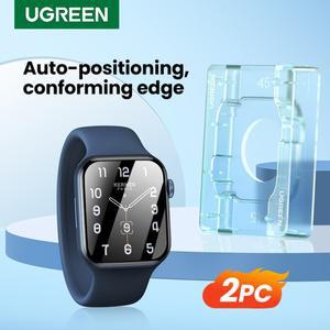 UGREEN 애플 워치 시리즈 11 10 9 8 SE3 SE2 5 4용 2개입 화면 보호 필름 소프트 46 45 44 42 41 40mm 풀커