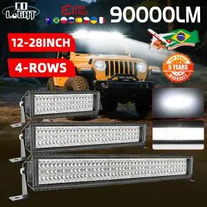 화물차작업등 써치라이트 해루질 CO LIGHT 28인치 직선 4열 LED 라이트 바 스팟 플러드 90000LM 자동차 작