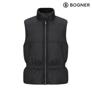 [보그너] 여성 밴딩 구스다운 베스트 BLACK