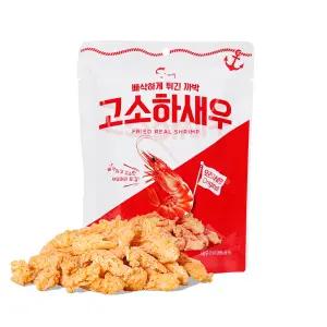[까박] 새우머리 튀김 과자 2종 술안주 간식 고소한맛/칠리한맛 6봉 택1