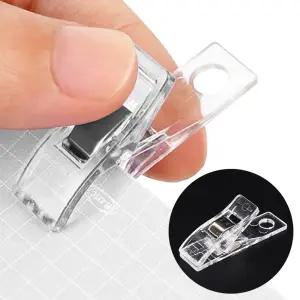 20P 걸이형 미니 집게 투명 디피용 서류 명찰 클립/고정용 집계 사무용클립 클립집게 클립퍼