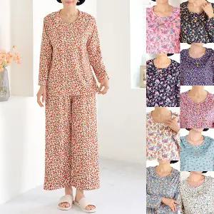 [엄마옷 로즈맘] 호천프릴넥홈웨어상하세트