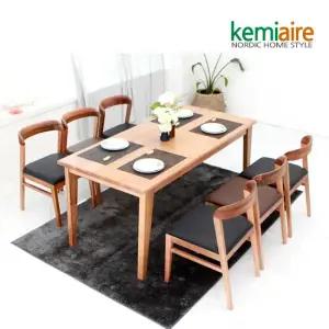 산토리노 6인 세타피아 원목식탁SET(의자형) KRS-622