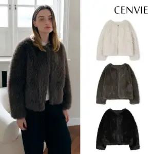 25FW 마리 FAUX 폭스 퍼 자켓 하프 코트