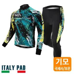 최상사이클웨어 기모져지 9부패드팬츠세트 산악자전거복 간편한운동 가벼운착용감 통기성좋은 라이딩의류