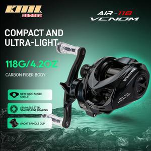 CEM O 118g 초경량 베이트 팅 낚시 릴 카본 바디 4kg 마그네틱 브레이크 시스템 모델 VENOM