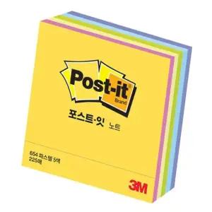 고품질 3M 포스트 잇 노트 파스텔 76x76mm 1p 접착식 메모 점착메모지 (WC24172)