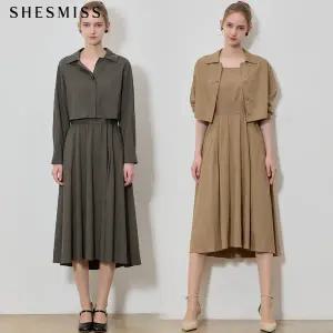 [쉬즈미스(SHESMISS)] 하이엔드 링클 재킷 앤 슬립 투피스 세트 (택가격: 398000