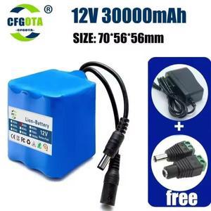 12V 30Ah 18650 리튬 배터리 팩 3S3P 충전식 12.6v 포함) 낚시 자전거 대용량