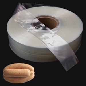 Behogar 98ft 50mm 소시지 케이싱 수제 용 투명 식품 등급 플라스틱 햄 스낵 스틱 필름