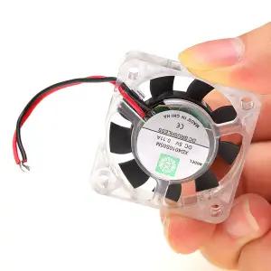 소형 4010 브러시리스 팬 마이크로 40mmx10mm 브리즈 및 저소음 냉각 팬 DC 3.7V 5V 7.4V 파란색 LED 조명