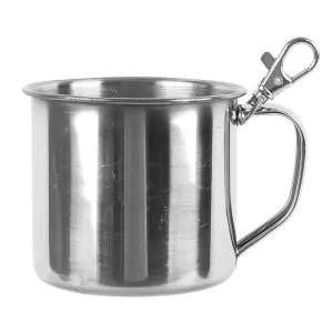 디디샵 가벼운 스텐 컵 250ml 등산 캠핑 컵 스텐 고리 거리 스테인레스