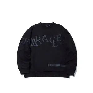 [인터크루] 여성 루즈핏빅레터맨투맨 ITV4TM57ABK (블랙)